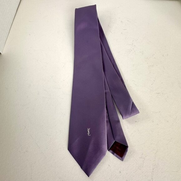 Yves Saint Laurent Vintage purple silk tie - Picture 2 of 3